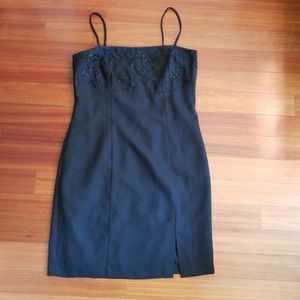 Hugo black beaded cocktail dress.